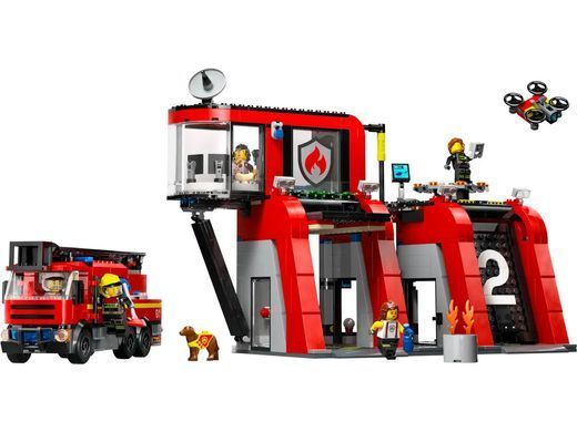 LEGO Конструктор City Пожарное депо с пожарной машиной 60414 фото