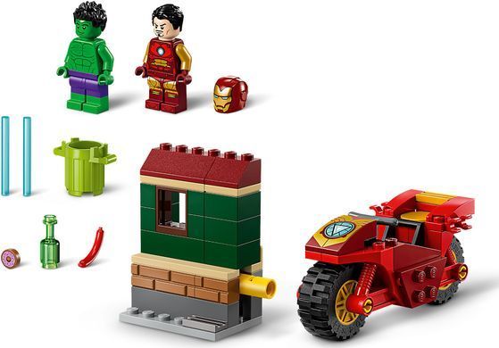 LEGO Конструктор Marvel Железный Человек на мотоцыкле и Халк 76287 фото