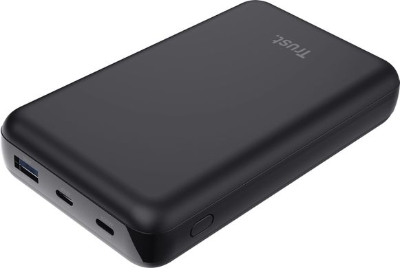 Trust Акумулятор портативний літій-іонний power bank Laro, 20000 мА·год, USB-A/2хUSB-C, 100w, чорний 25240_TRUST фото