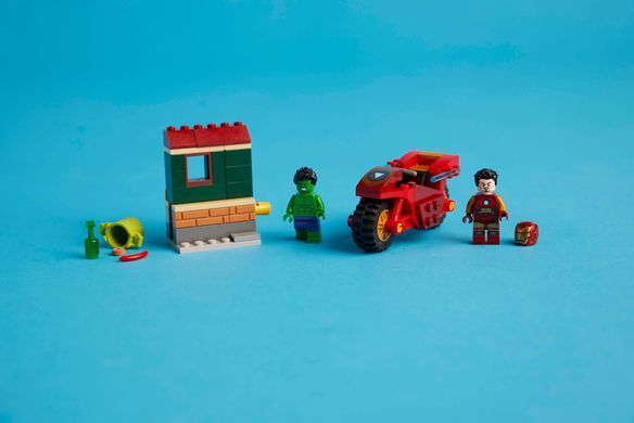 LEGO Конструктор Marvel Железный Человек на мотоцыкле и Халк 76287 фото