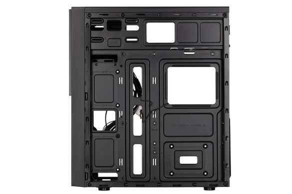 Корпус 2E Alfa E190-3U, без БЖ, 2xUSB3.0, 1xUSB2.0, Perforated Side, ATX, чорний 2E-E190-3U фото