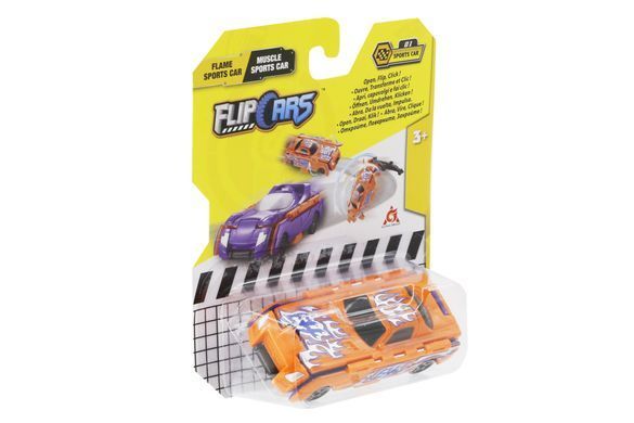 Flip Cars Машинка-трансформер 2 в 1 Огненный спорткар и Мощный спорткар EU463875B-01 фото