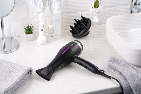 Фен Ardesto Violet PRO HD-Y223PRO, 850-2200Вт, 2 скорости, 3 темп.режима, диффузор, черный HD-Y223PRO фото