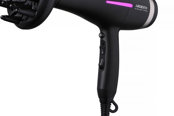 Фен Ardesto Violet PRO HD-Y223PRO, 850-2200Вт, 2 скорости, 3 темп.режима, диффузор, черный HD-Y223PRO фото