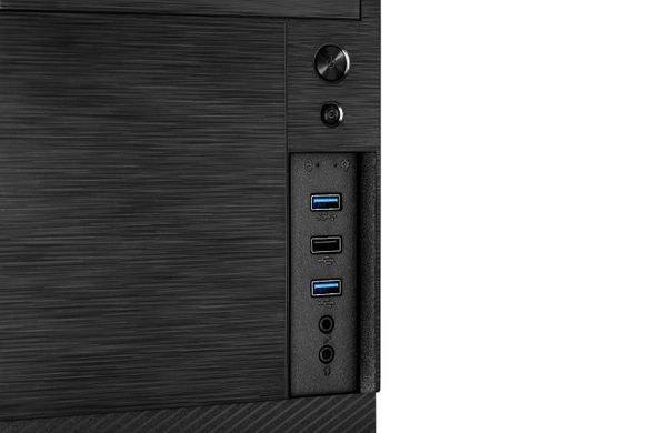 Корпус 2E Alfa E190-3U, без БЖ, 2xUSB3.0, 1xUSB2.0, Perforated Side, ATX, чорний 2E-E190-3U фото