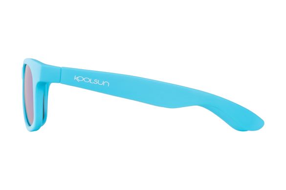Дитячі сонцезахисні окуляри Koolsun неоново-блакитні серії Wave (Розмір: 1+) KS-WANB001 фото