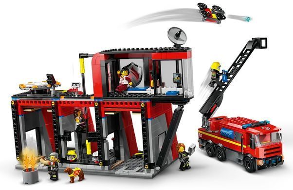 LEGO Конструктор City Пожарное депо с пожарной машиной 60414 фото