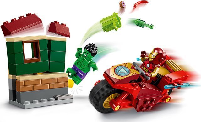 LEGO Конструктор Marvel Железный Человек на мотоцыкле и Халк 76287 фото