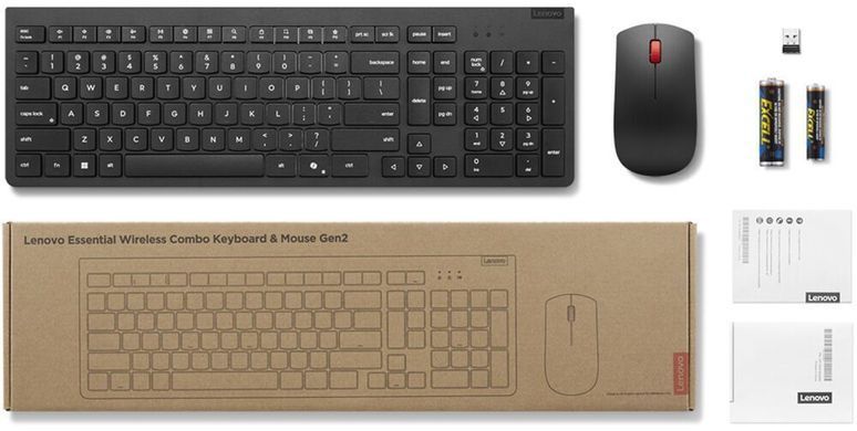 Lenovo Комплект клавиатура и мышь Essential Wireless Keyboard and Mouse Combo Gen2 Ukraine 4X31N50709 фото
