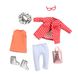 Набір одягу для ляльок LORI Червоне пальто з візерунком 1 - магазин Coolbaba Toys