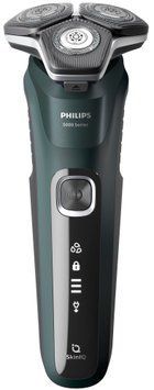 Philips Бритва електр. роторна Series 5000, 9Вт, бритв.головок-3, Li-Ion, сух.+волог., тример, чорно-зелений S5884/50 фото