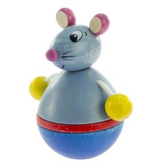Nic Іграшка-неваляшка дерев'яна Мишка NIC61552 - купити в інтернет-магазині Coolbaba Toys