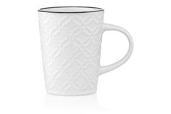 Чашка Ardesto Relief, 320 мл, біла, кераміка AR3474W фото