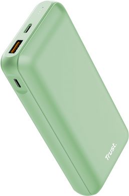 Trust Портативное зарядное устройство power bank Redoh, 20000мА·год, USB-A/2хUSB-C, 18W, QC 3.0, PD, зеленый 25035_TRUST фото