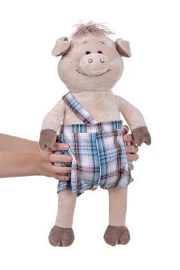 М'яка іграшка Same Toy Порося в комбінезоні 45 см THT706 фото