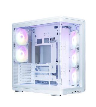 Zalman Корпус P60 без БЖ, 2xUSB3.0, 1x Type C, 3x120мм ARGB Reverse, 2x120мм ARGB, VGA 435мм, LCS ready, Curved Tempered Glass, Dual Chamber, ATX, білий P60WHITE фото