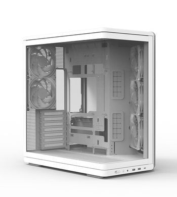 Zalman Корпус P60 без БЖ, 2xUSB3.0, 1x Type C, 3x120мм ARGB Reverse, 2x120мм ARGB, VGA 435мм, LCS ready, Curved Tempered Glass, Dual Chamber, ATX, білий P60WHITE фото