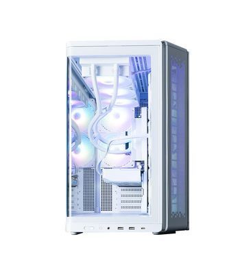 Zalman Корпус P60 без БЖ, 2xUSB3.0, 1x Type C, 3x120мм ARGB Reverse, 2x120мм ARGB, VGA 435мм, LCS ready, Curved Tempered Glass, Dual Chamber, ATX, білий P60WHITE фото
