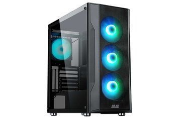 2E Gaming Корпус Splendor G4301 без БЖ 2xUSB3.0, 1xUSBType-C, 4x120мм ARGB, VGA 415мм, LCS ready, контролер з пультом, TG Side Panel, EATX, чорний 2E-G4301 фото