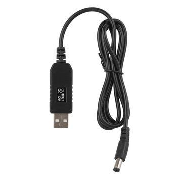 2E Кабель USB-A > DC 5.5х2.5мм живлення 1м, 12В/1A, чорний 2E-CCAD12-BK фото