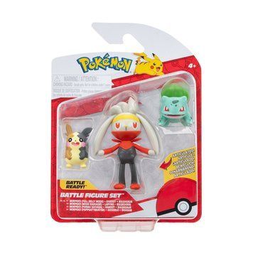 Набір ігрових фігурок POKEMON W18 - МОРПЕКО, БУЛЬБАЗАВР, РАБУТ PKW3055 фото