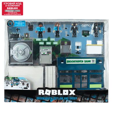 Roblox Игровой набор Deluxe Playset Brookhaven: Outlaw and Order W12, 4 фигурки и аксессуары ROB0689 фото