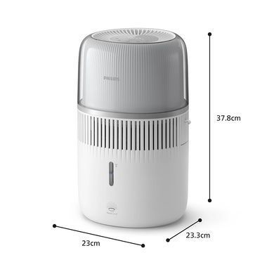 Philips Зволожувач повітря традиційне зволоження Series 5000, 56м2, 4.5л, 400мл/г, електр. кер-ння, режим сну, нічник, білий