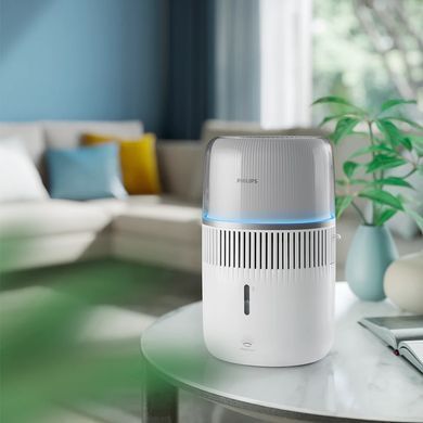 Philips Зволожувач повітря традиційне зволоження Series 5000, 56м2, 4.5л, 400мл/г, електр. кер-ння, режим сну, нічник, білий