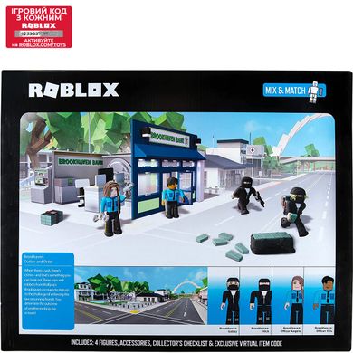 Roblox Ігровий набір Deluxe Playset Brookhaven: Outlaw and Order W12, 4 фігурки та аксесуари ROB0689 фото