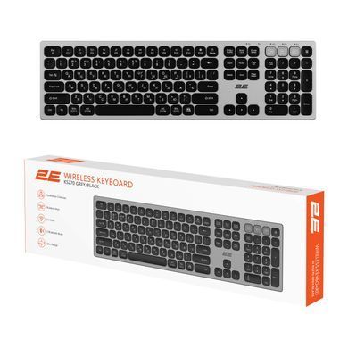 2E Клавіатура ножнична KS270 105key, WL/BT, EN/UK, сіро-чорний 2E-KS270WBGR_UA фото