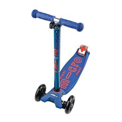 Самокат MICRO серии "Maxi Deluxe" - СИНИЙ (до 50 kg, 3-х колесный), Синий