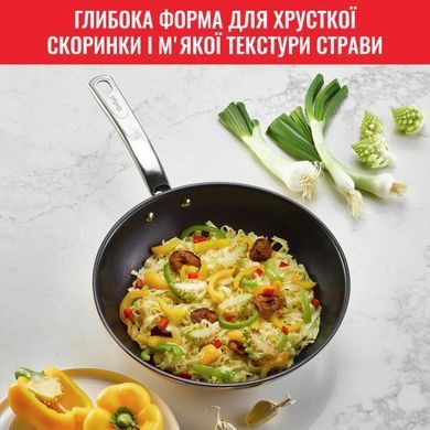 Tefal Сковорода ВОК Intuition, 28см, нержавіюча сталь B8171944 фото