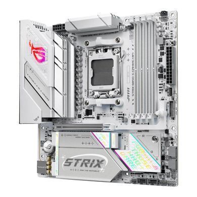 ASUS Материнcкая плата ROG STRIX B850-G GAMING WIFI sAM5 B850 4xDDR5 M.2 HDMI DP WiFi BT mATX белый 90MB1M30-M0EAY0 фото