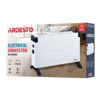 Конвектор електричний Ardesto CHK-2000MW 2000 Вт, 20 м2, відкритий нагрів. елемент, IP20, мех. керування CHK-2000MW фото
