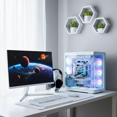 Zalman Корпус P60 без БЖ, 2xUSB3.0, 1x Type C, 3x120мм ARGB Reverse, 2x120мм ARGB, VGA 435мм, LCS ready, Curved Tempered Glass, Dual Chamber, ATX, білий P60WHITE фото