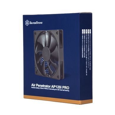 SilverStone Корпусный вентилятор Air Penetrator AP120I-PRO, 120мм, 2000rpm, 4pinPWM, 38.9dBa, чёрный SST-AP120I-PRO фото