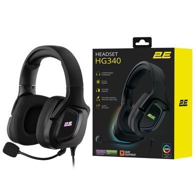 Гарнітура 2E GAMING HG340 RGB 3.5mm Black 2E-HG340BK фото
