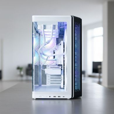 Zalman Корпус P60 без БЖ, 2xUSB3.0, 1x Type C, 3x120мм ARGB Reverse, 2x120мм ARGB, VGA 435мм, LCS ready, Curved Tempered Glass, Dual Chamber, ATX, білий P60WHITE фото