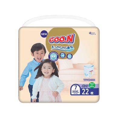 Трусики-подгузники GOO.N Premium Soft для детей 18-30 кг (размер 7(3XL), унисекс, 22 шт) 863231 фото