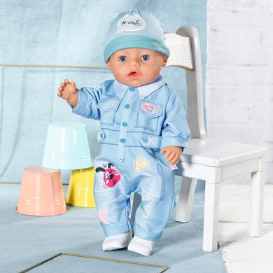 Набір одягу для ляльки BABY BORN - ДЖИНСОВИЙ СТИЛЬ (джинс. комбінезон, шапка, взуття) 832592 фото