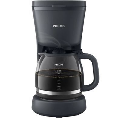 Philips Кавоварка крапельна Essentials Collection, 1.38л, мелена, підтримка температури, темно-сірий HD7430/90 фото