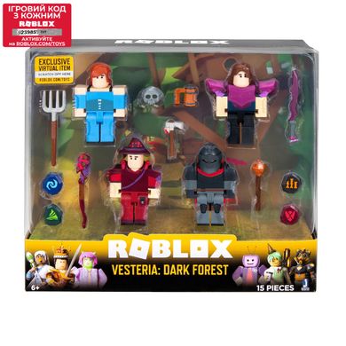 Ігровий набір Roblox Four Figure Pack Vesteria: Dark Forest W5, 4 фігурки та аксесуари ROG0165 фото