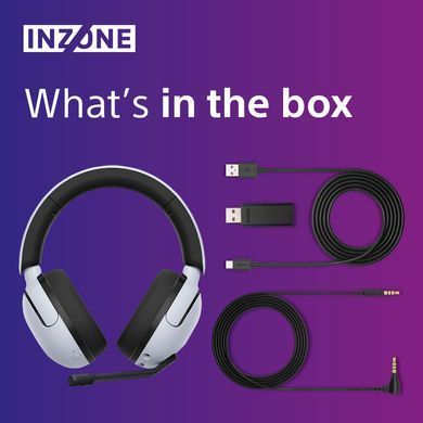 Sony Гарнитура игровая Over-ear INZONE H5 Wireless, Mic, Белый WHG500W.CE7 фото