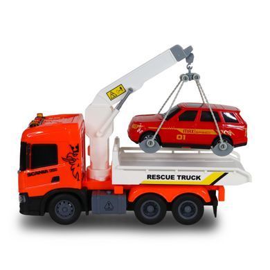 Ігровий набір серії "Big Truck" &ndash; ЕВАКУАТОР SCANIA З МАШИНОЮ (світло, звук) 6408KS фото
