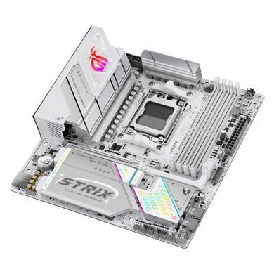 ASUS Материнcкая плата ROG STRIX B850-G GAMING WIFI sAM5 B850 4xDDR5 M.2 HDMI DP WiFi BT mATX белый 90MB1M30-M0EAY0 фото