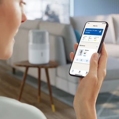 Philips Зволожувач повітря традиційне зволоження Series 5000, 56м2, 4.5л, 400мл/г, електр. кер-ння, режим сну, нічник, білий