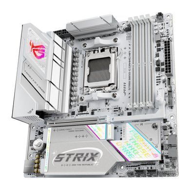 ASUS Материнcкая плата ROG STRIX B850-G GAMING WIFI sAM5 B850 4xDDR5 M.2 HDMI DP WiFi BT mATX белый 90MB1M30-M0EAY0 фото