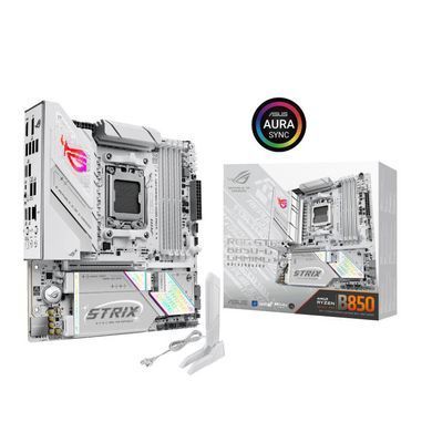 ASUS Материнcкая плата ROG STRIX B850-G GAMING WIFI sAM5 B850 4xDDR5 M.2 HDMI DP WiFi BT mATX белый 90MB1M30-M0EAY0 фото