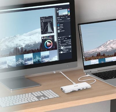D-Link USB-С Хаб DUP-A01 10in1 2xHDMI, 1xGE, 2xUSB-C, 1xUSB-A 3.1, 1xUSB-A 3.0, 1xSD, 1xmicroSD, 1xUSB-C PD DUP-A01 фото