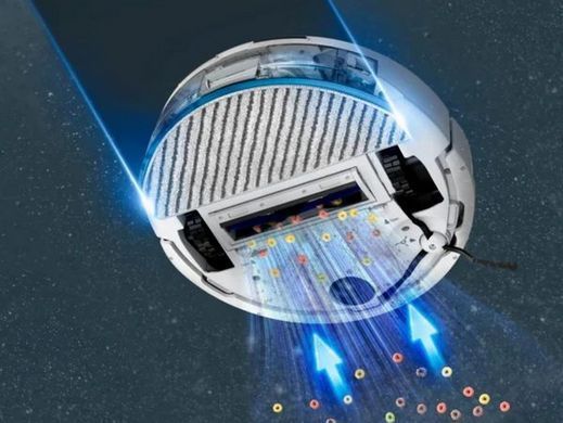 Rowenta Робот-пылесос моющий X-Plorer Serie 90, 6000ПаВт, h=9.7см, влажная уборка, мешок-0.26л, конт пыль -0.29л, автон. раб. до 120мин, белый RR8777WH фото